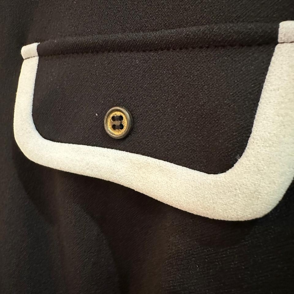 Shelby & Palmer Black Shift Dress with White Trim - Picture 3 of 5